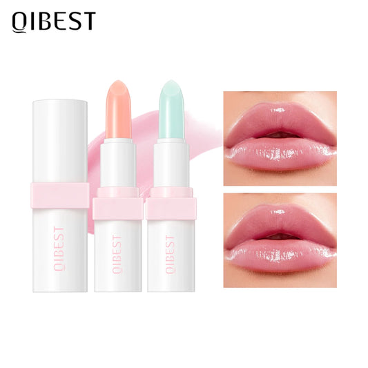 QIBEST Lip Balm Colors Ever-changing Lips Plumper Moisturizing Long Lasting Color Changing Lipstick Makeup Lip Care For Women Peaceful Pleasures Health and Wellness
