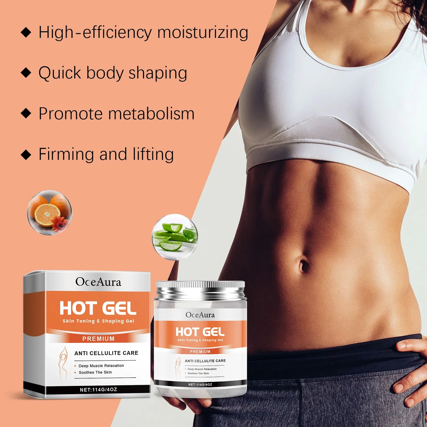 Hot Slimming Gel – Anti-Cellulite Body Firming Cream 114g