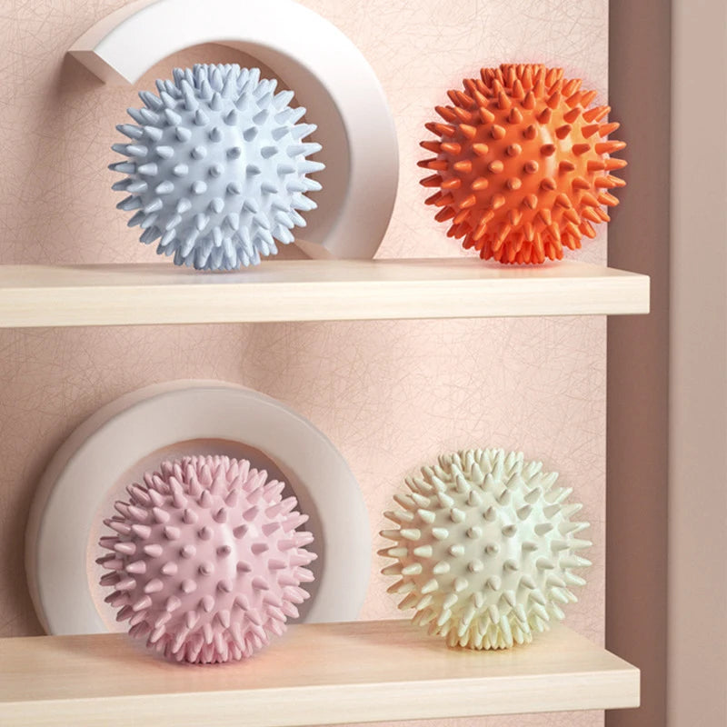Hedgehog Massage Ball Yoga Fascia Ball Exercise Fitness Muscle Relaxation Massage Stick Shoulder Neck Leg Plantar Meridian Ball Peaceful Pleasures Health and Wellness