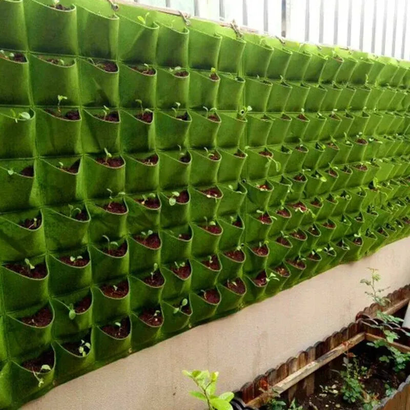 Vertical Wall Hanging Planter Bags – Felt Pocket Grow Pots