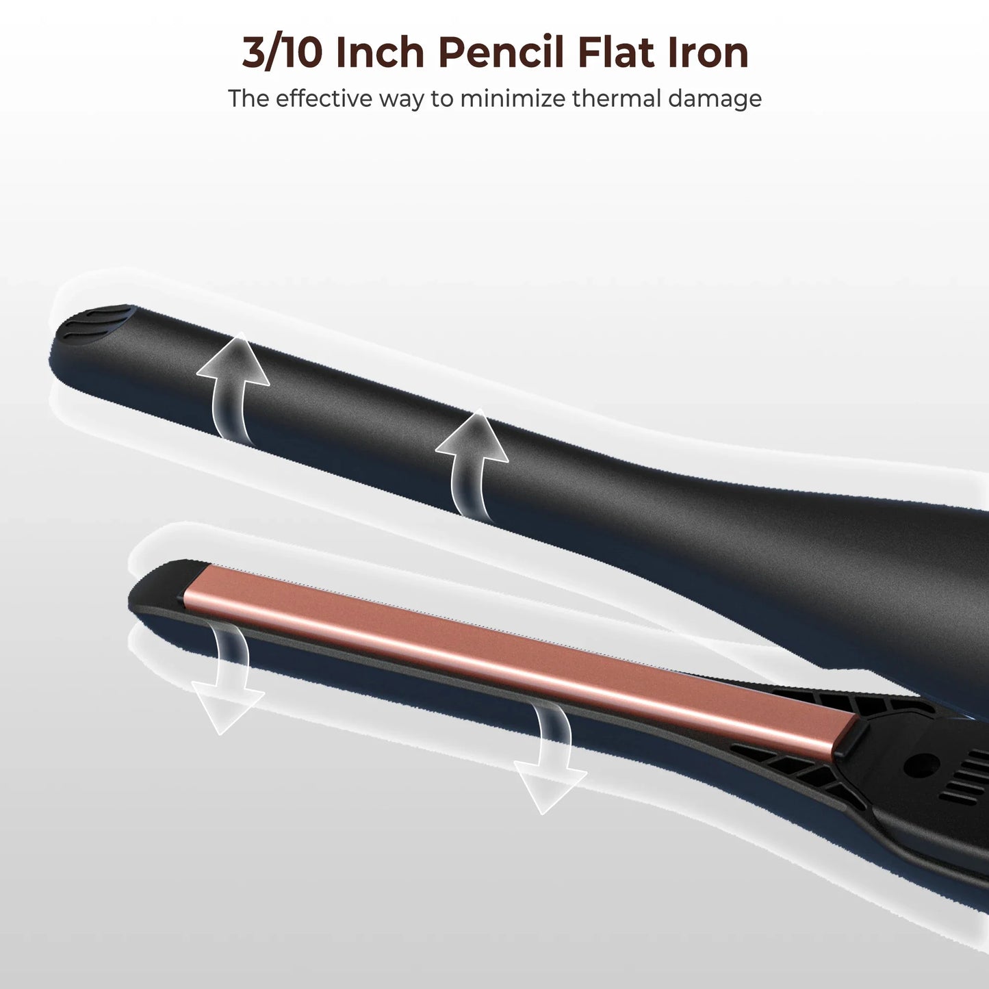 URGGU Mini 2-in-1 Pencil Flat Iron for Short Hair & Curling