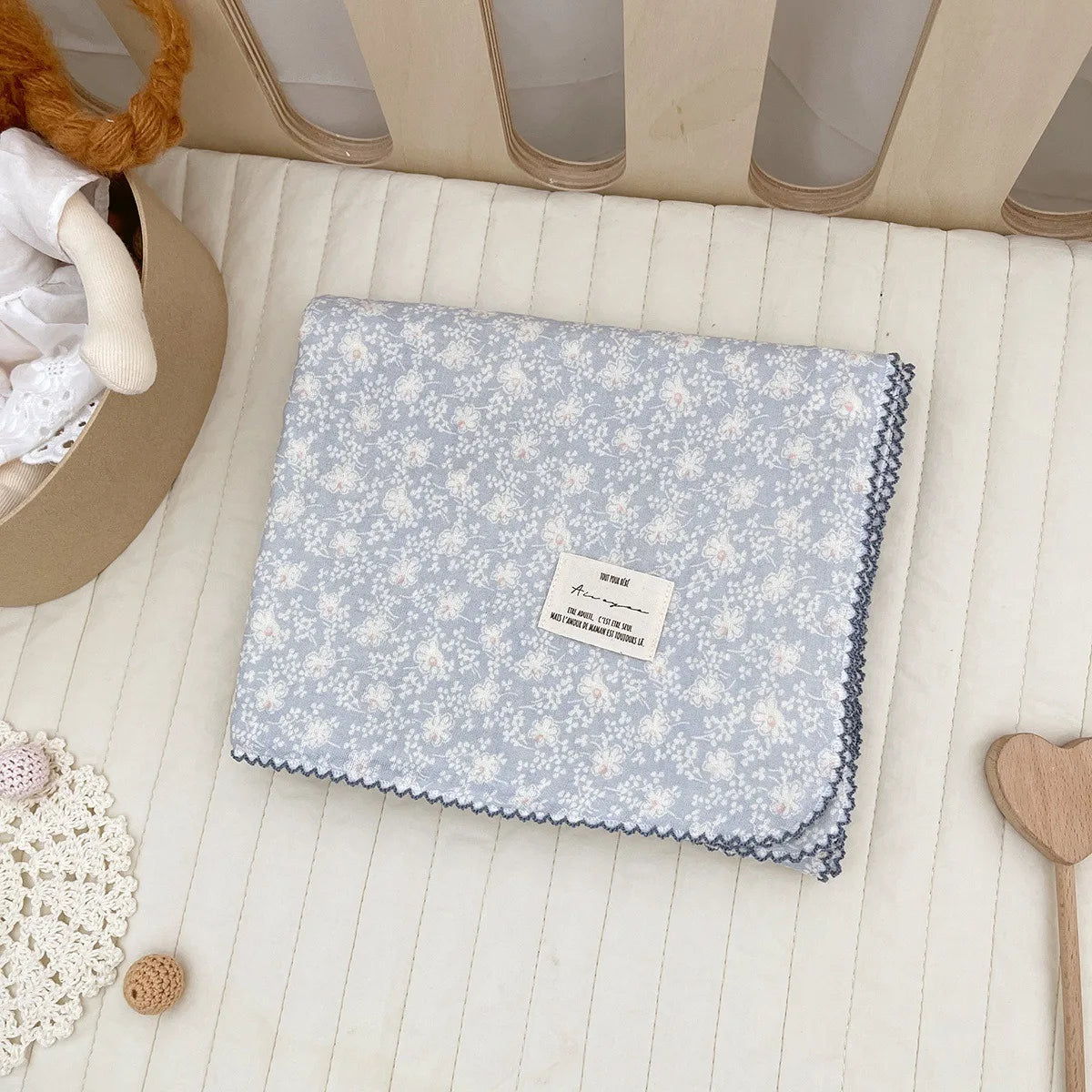 Baby Muslin Swaddle Blanket | 2-Layer Cotton & Bamboo Gauze Baby Swaddle Blanket Peaceful Pleasures Health and Wellness