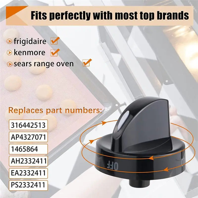 A36T-316442513 Gas Range Stove Surface Burner Knob For Frigidaire Kenmore, Sears Range Oven, Replacements 1465864, AH2332411 Peaceful Pleasures Health and Wellness