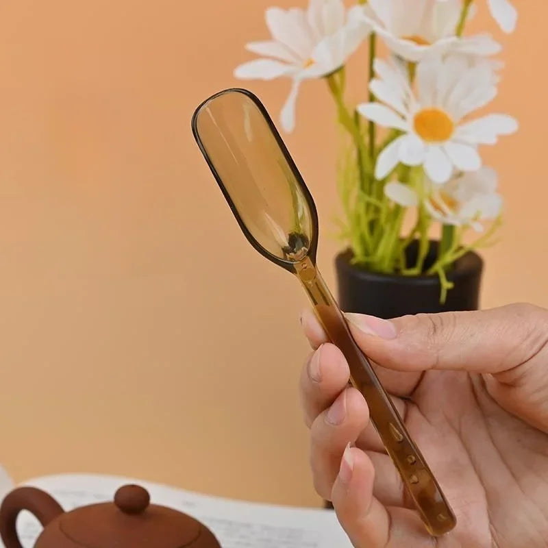 Thickened Plastic Teaspoon Simple Long Handle Small Teaspoon Kung Fu Teaware for Making Tea Gentlemen Tea Ceremony Accessories Peaceful Pleasures Health and Wellness