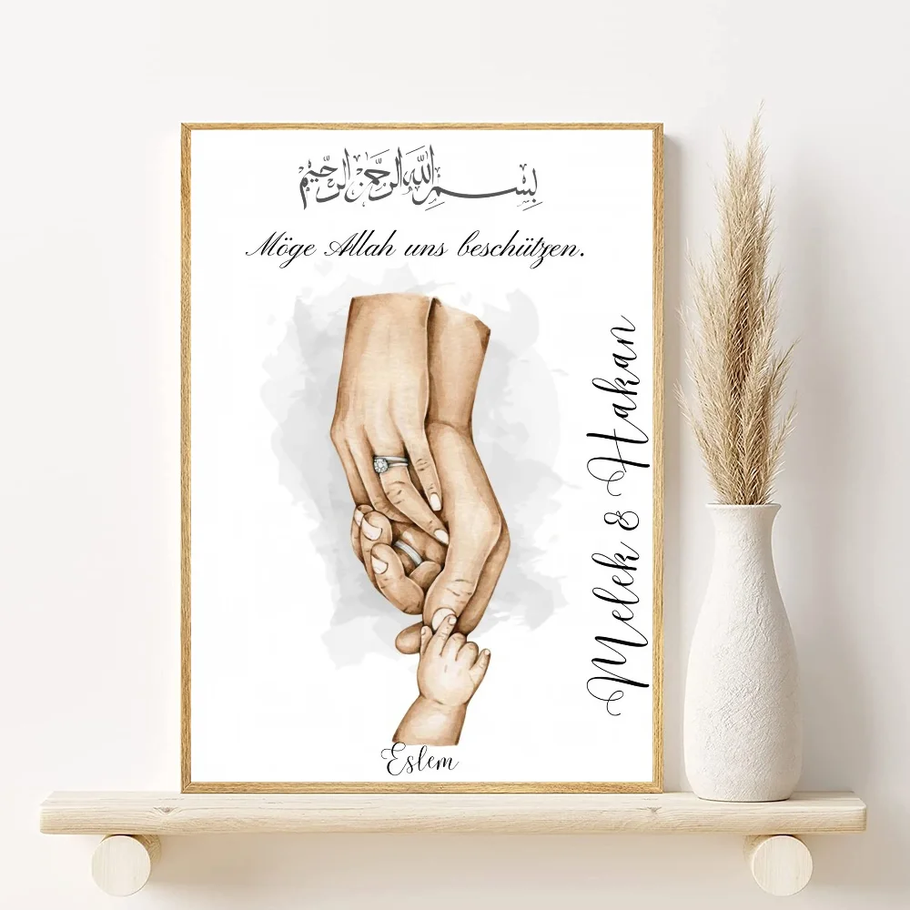 Family Hands Abstract Art Poster | Modern Wall Décor Wall Art Poster Peaceful Pleasures Health and Wellness z2 50X70cmNoframe