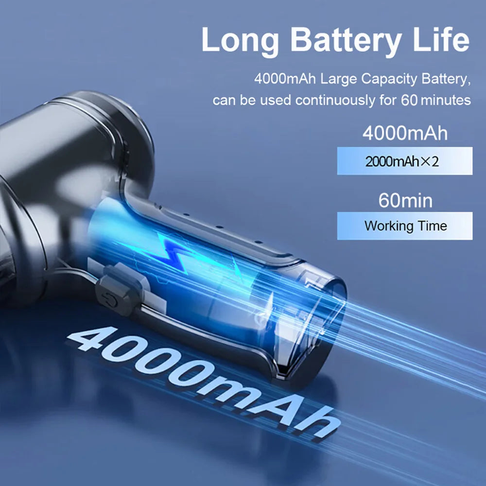 Car Vacuum Cleaner 95000PA Strong Suction Handheld Wireless Vacuum Cleaner for Car Household Portable Vacuum Cleaner Blower Peaceful Pleasures Health and Wellness
