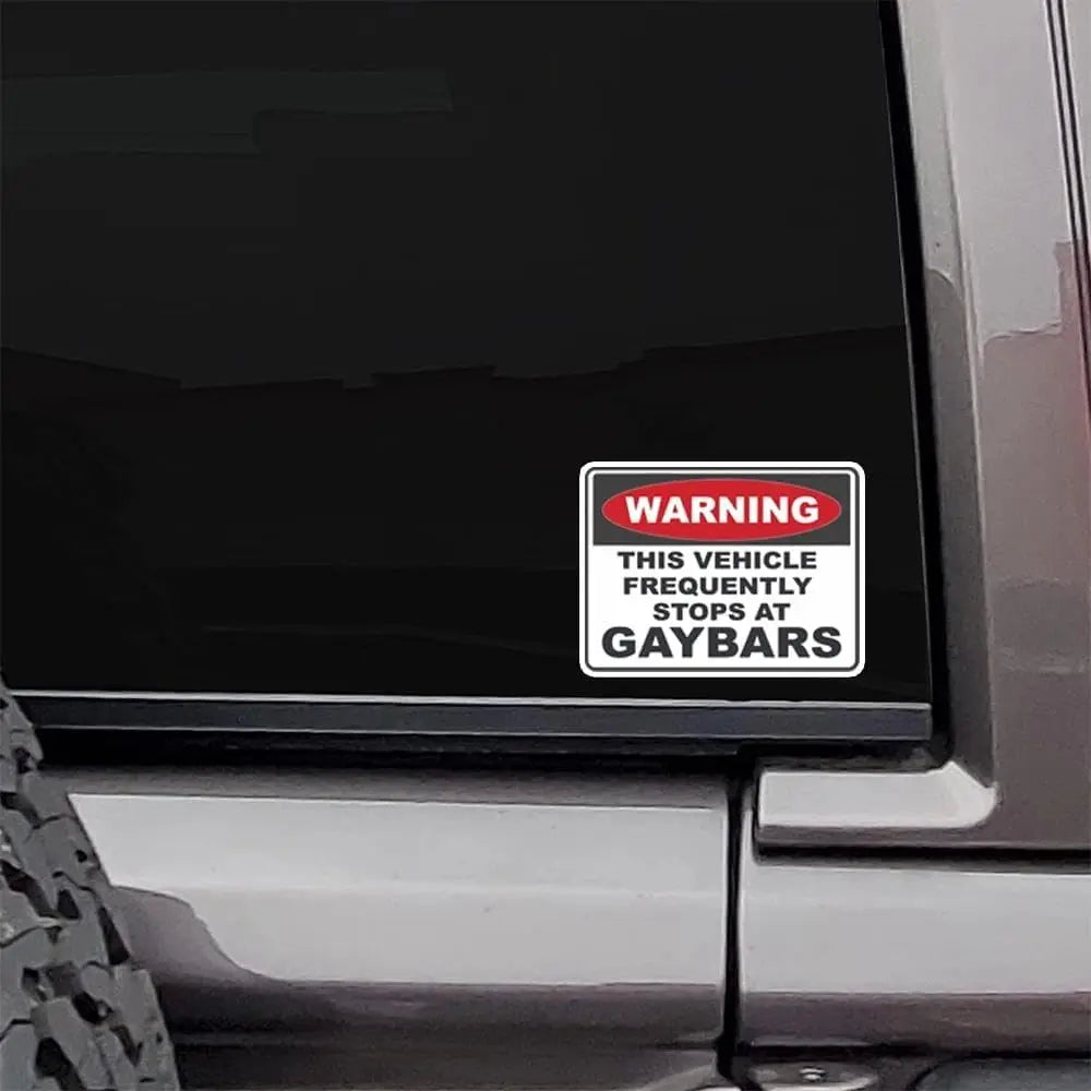2pcs 150 X 113mm This Vehicle Stops At Gay bars Sticker Car Funny Decal Bumper Peaceful Pleasures Health and Wellness