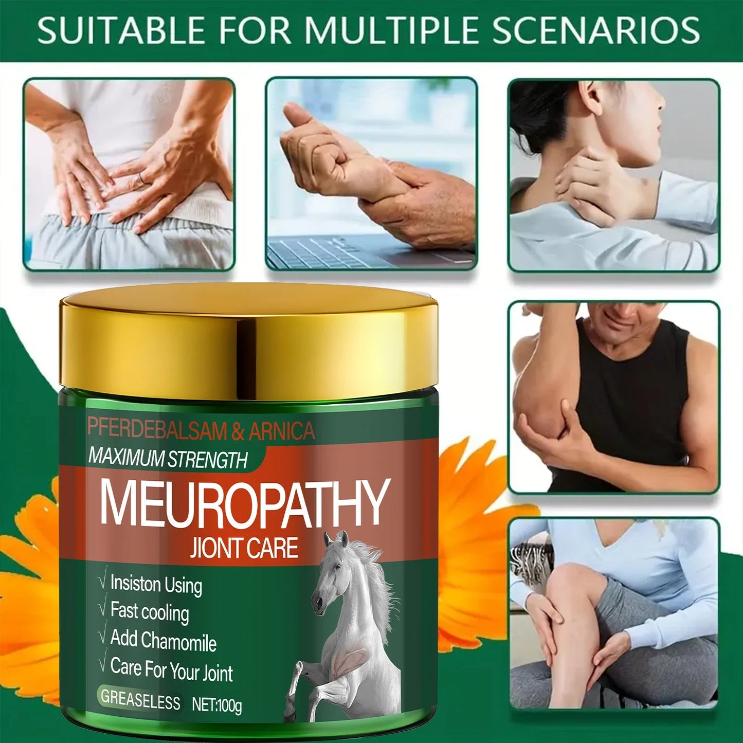 Pferdebalsam & Arnica Joint Care Cream – Max Strength Cooling