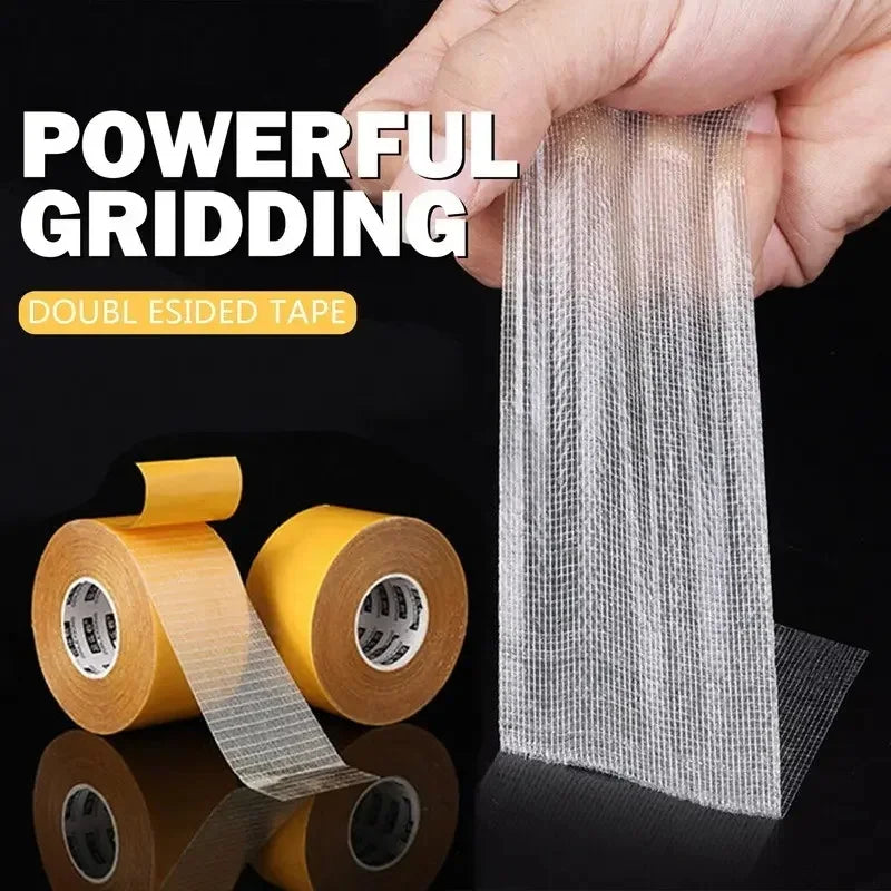 Double Sided Fiber Mesh Tape High Viscosity Transparent 5/10/20M