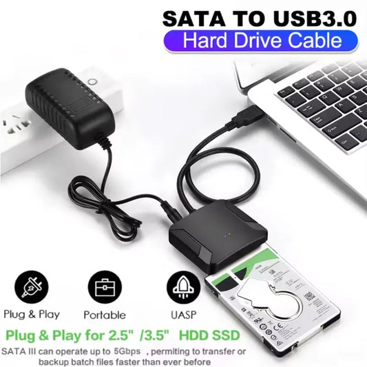 USB 3.0 to SATA Adapter Cable for 3.5/2.5 Inch SSD HDD SATA III Hard Drive Disk Support UASP Compatible with USB 1.1/2.0/3.0 Peaceful Pleasures Health and Wellness