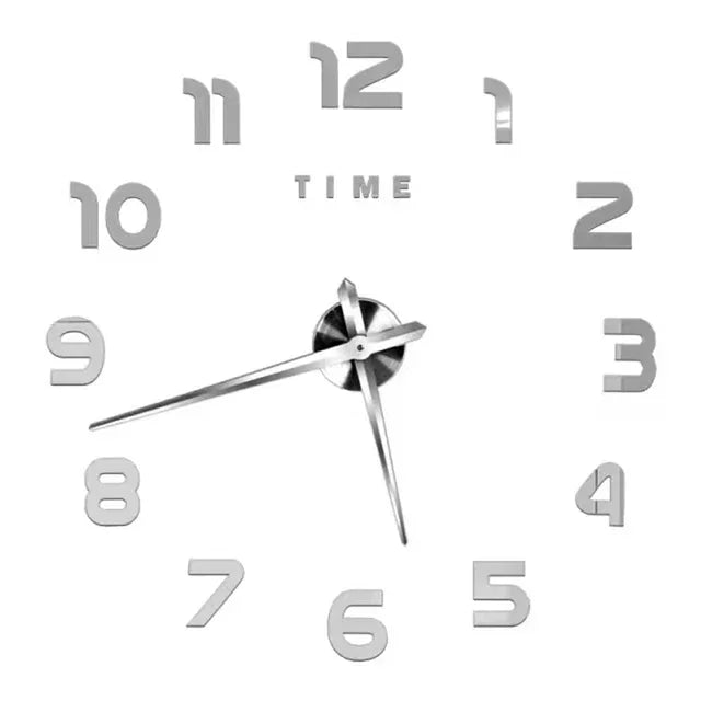 Large 3D Luminous DIY Acrylic Wall Clock – Classic Silent Frameless Design (Multi-Size)