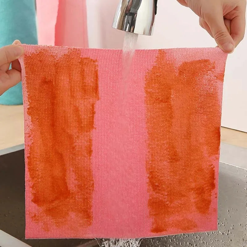 20-Pack Reusable Microfiber Cleaning Towel Roll – Kitchen Cloths