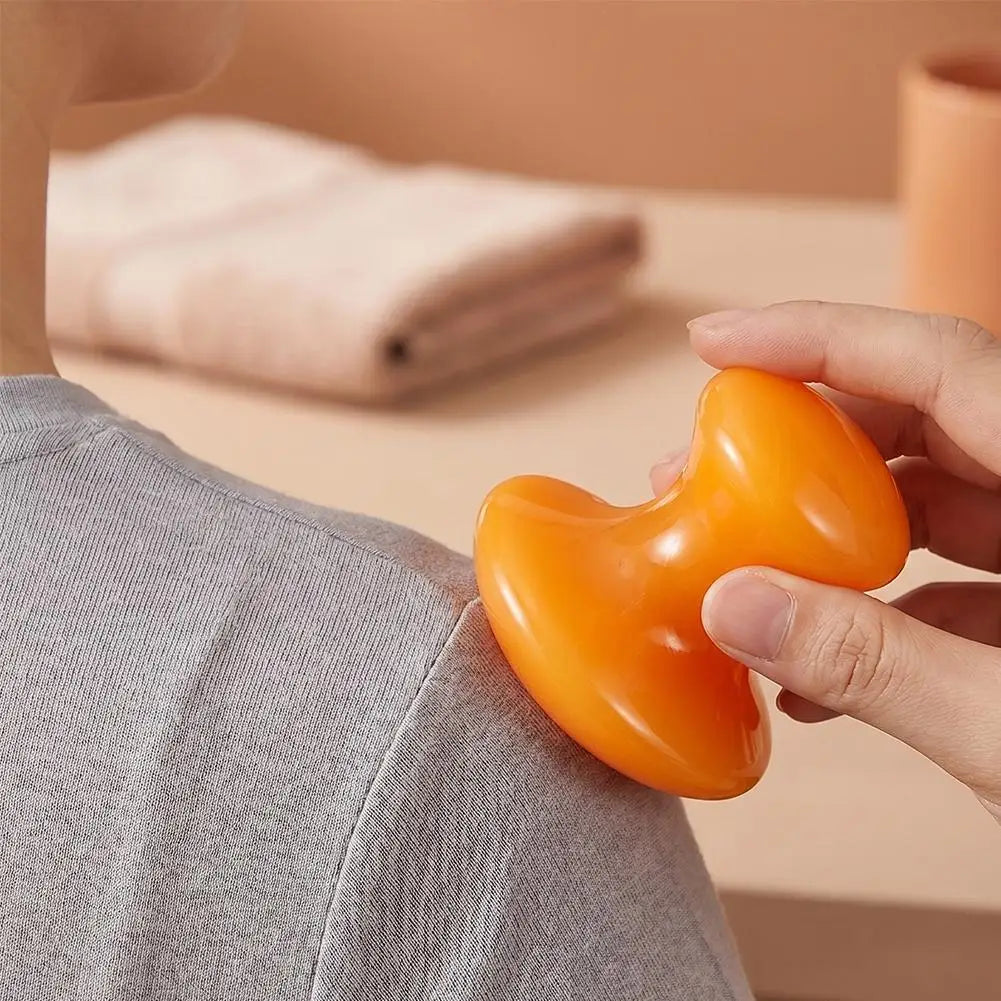 Resin Comfortable Meridian Beauty Board Massager Crystal Mushroom-shaped Facial Massage Tools Professional Face Body Care Tools Peaceful Pleasures Health and Wellness