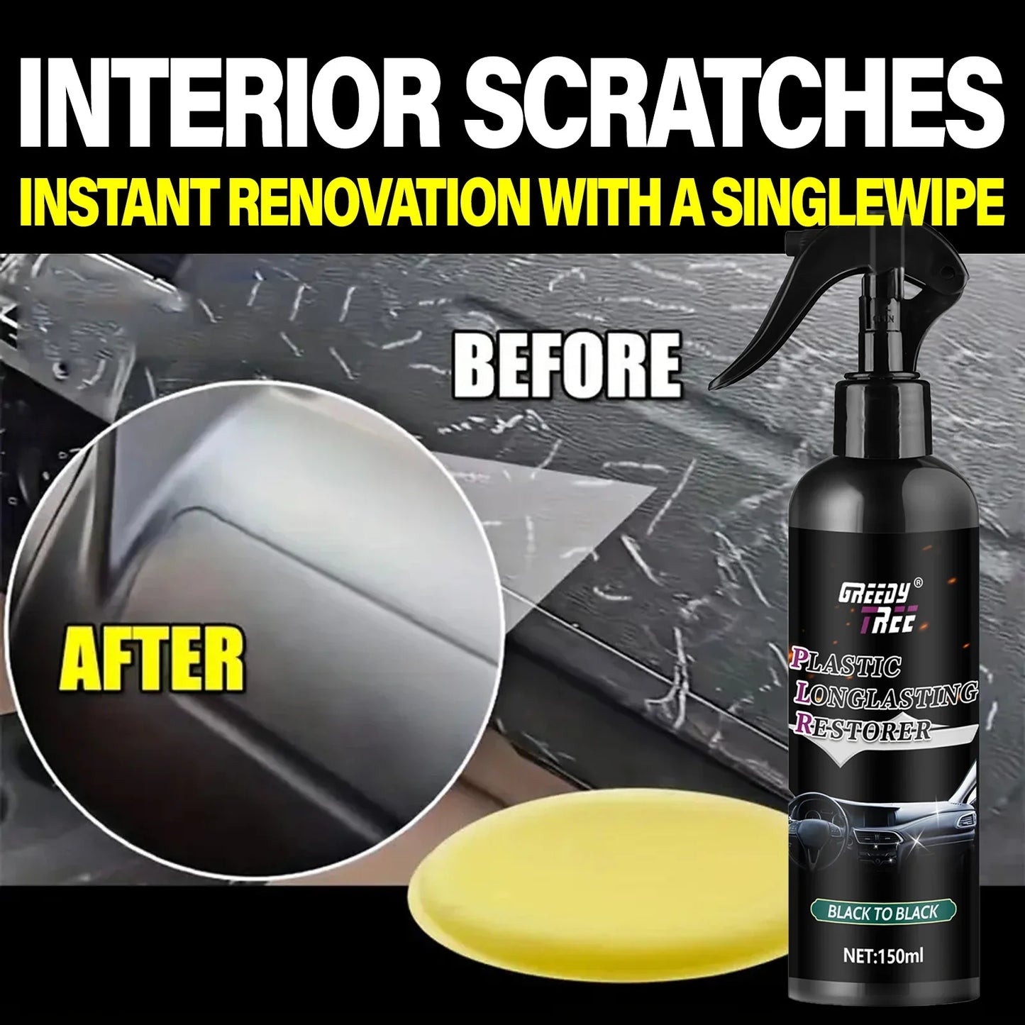 Multipurpose Car Interior Cleaner – Leather, Dash & Fabric