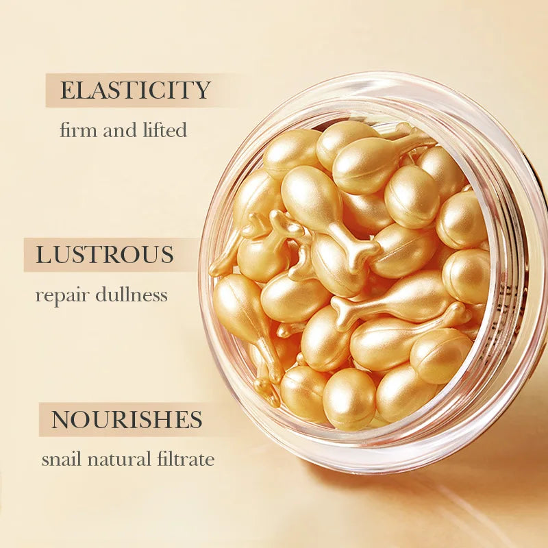 SADOER Rose Snail Face Serum Capsules 30pcs – Brightening