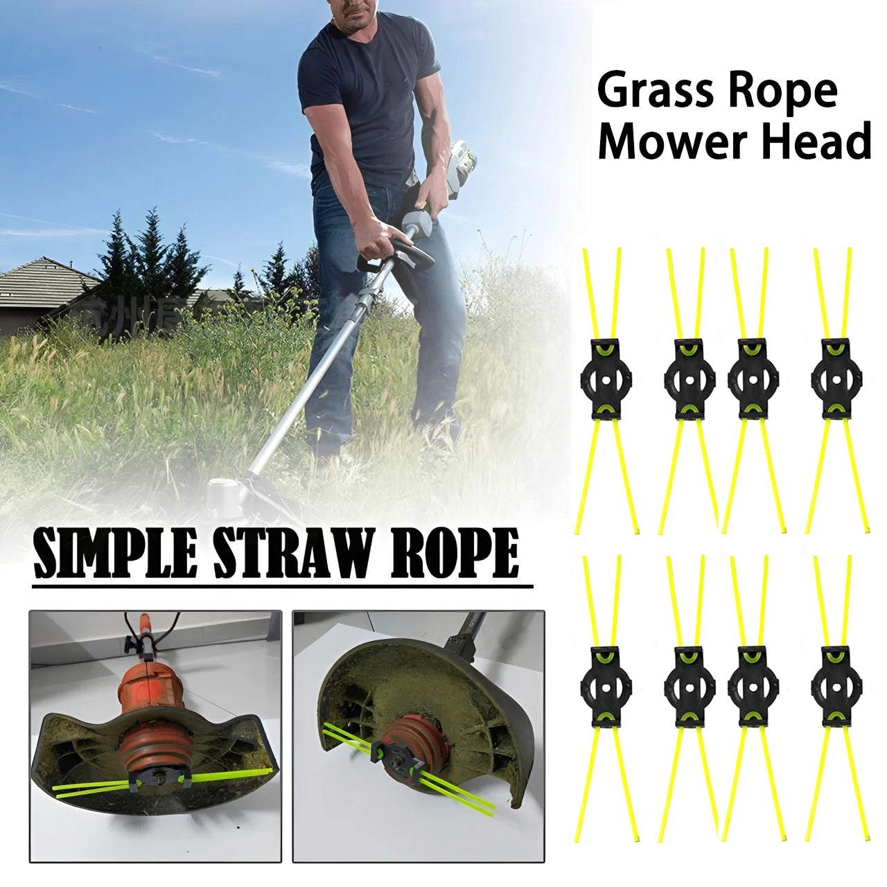 Grass Trimmer Replacement Cutting Line | Easy Install 1/5/10 Pack