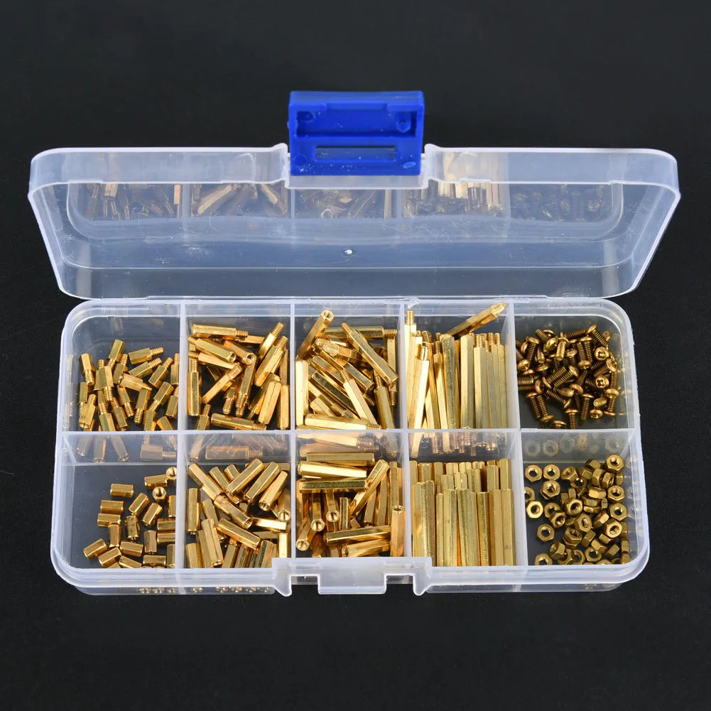 Standoff Assortment Kit Tough Practical Strong Brass Standoff Convinient M2 with a Box for Industry for Home Peaceful Pleasures Health and Wellness