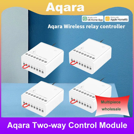 Aqara Two-way Control Module Wireless Relay Switch Controller 2 Channels Work For MiJia Mi Home App HomeKit Smart Timer Peaceful Pleasures Health and Wellness