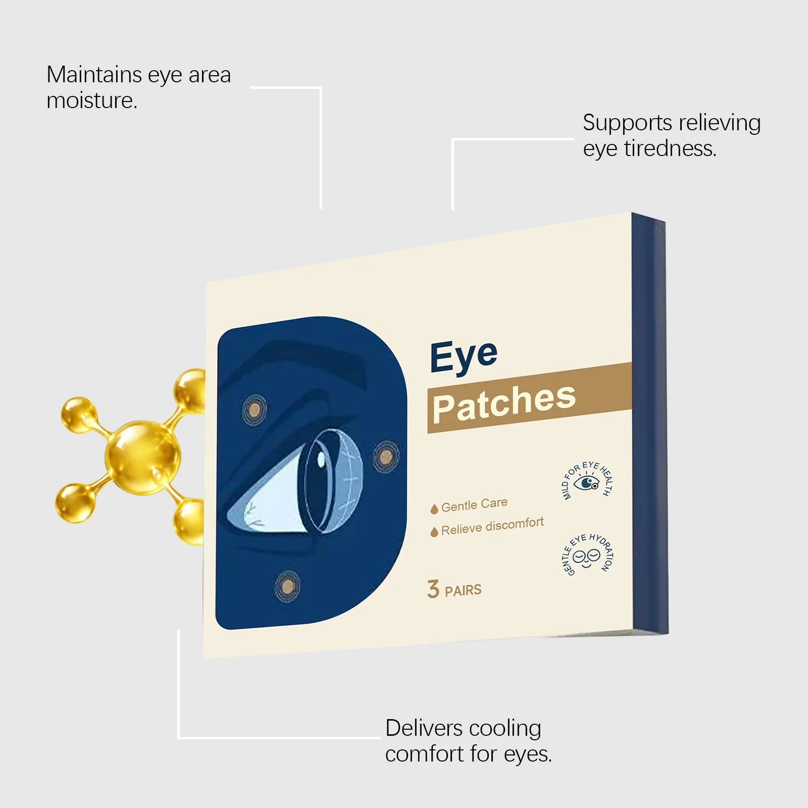 Mint Eye Soothing Patch Provide Cooling Comfort Relieve Tiredness Reducing Discomfort Herbal Fragance Portable Eye Care Sticker Peaceful Pleasures Health and Wellness