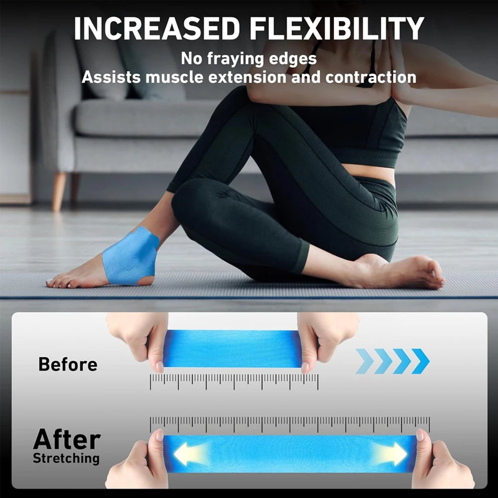 WEFITON 10PCS Precut Kinesiology Ankle Tape – Waterproof Support Kinesiology Ankle Tape Peaceful Pleasures Health and Wellness
