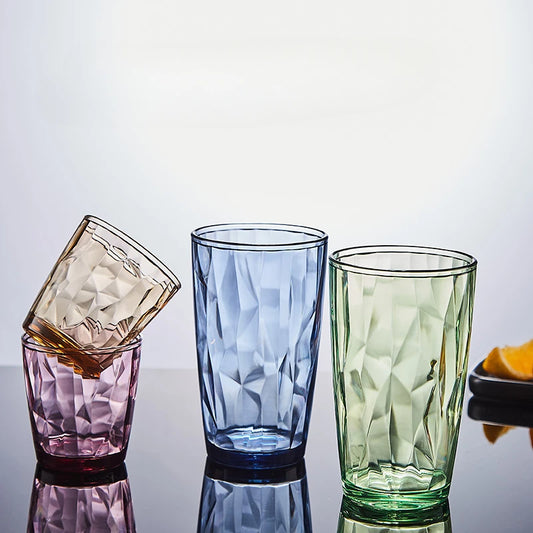 1PC Acrylic AS water cup Household color plastic cup gargle beer cup Restaurant juice cup drop resistant reusable Peaceful Pleasures Health and Wellness