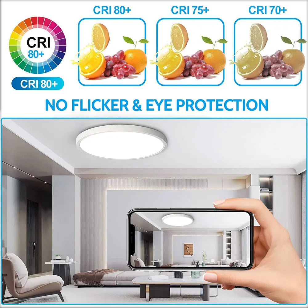 Ultrathin LED Flush Mount Ceiling Light 24W 28W 38W | 3 Sizes