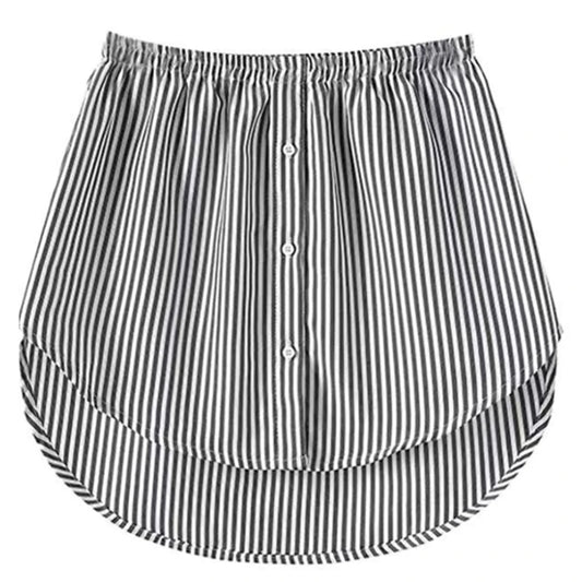 Women Irregular Underskirt Mini Cotton False Skirts Tail For Ladies Detachable Blouse Hem Plaid Skirt Extender Hemline Female Peaceful Pleasures Health and Wellness Black white XXL