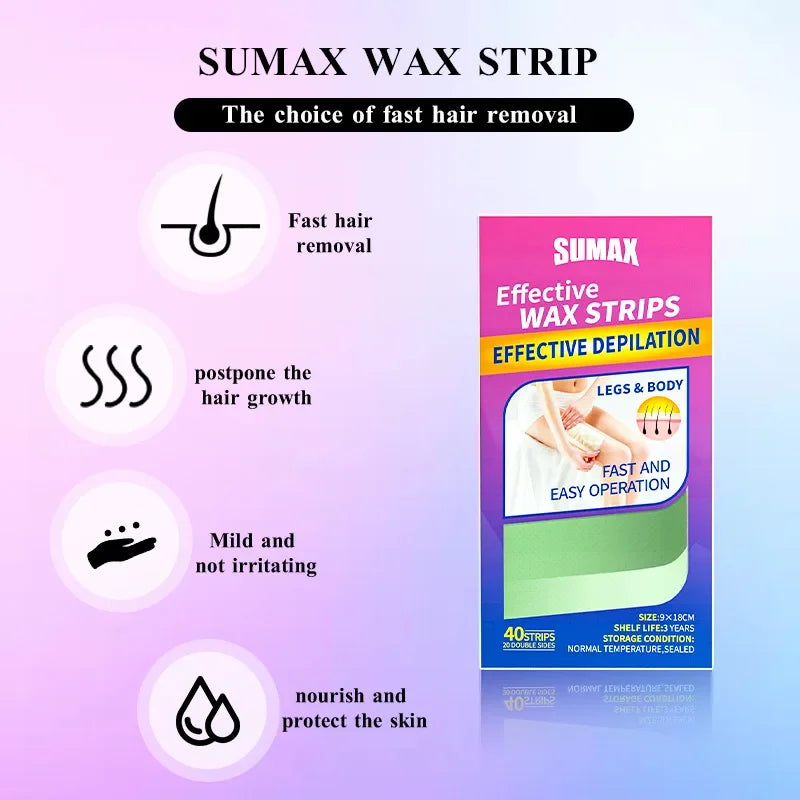 40/pcs Wax Paper Professional Hair Removal Waxing Strips Non-woven Fabric Waxing Papers Depilatory Beauty Tool for Leg Hairs Peaceful Pleasures Health and Wellness