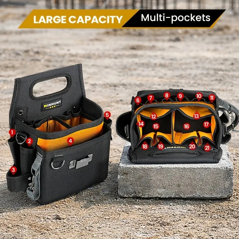 WINHUNT 600D Oxford Tool Belt Bag | Electrician & Carpenter
