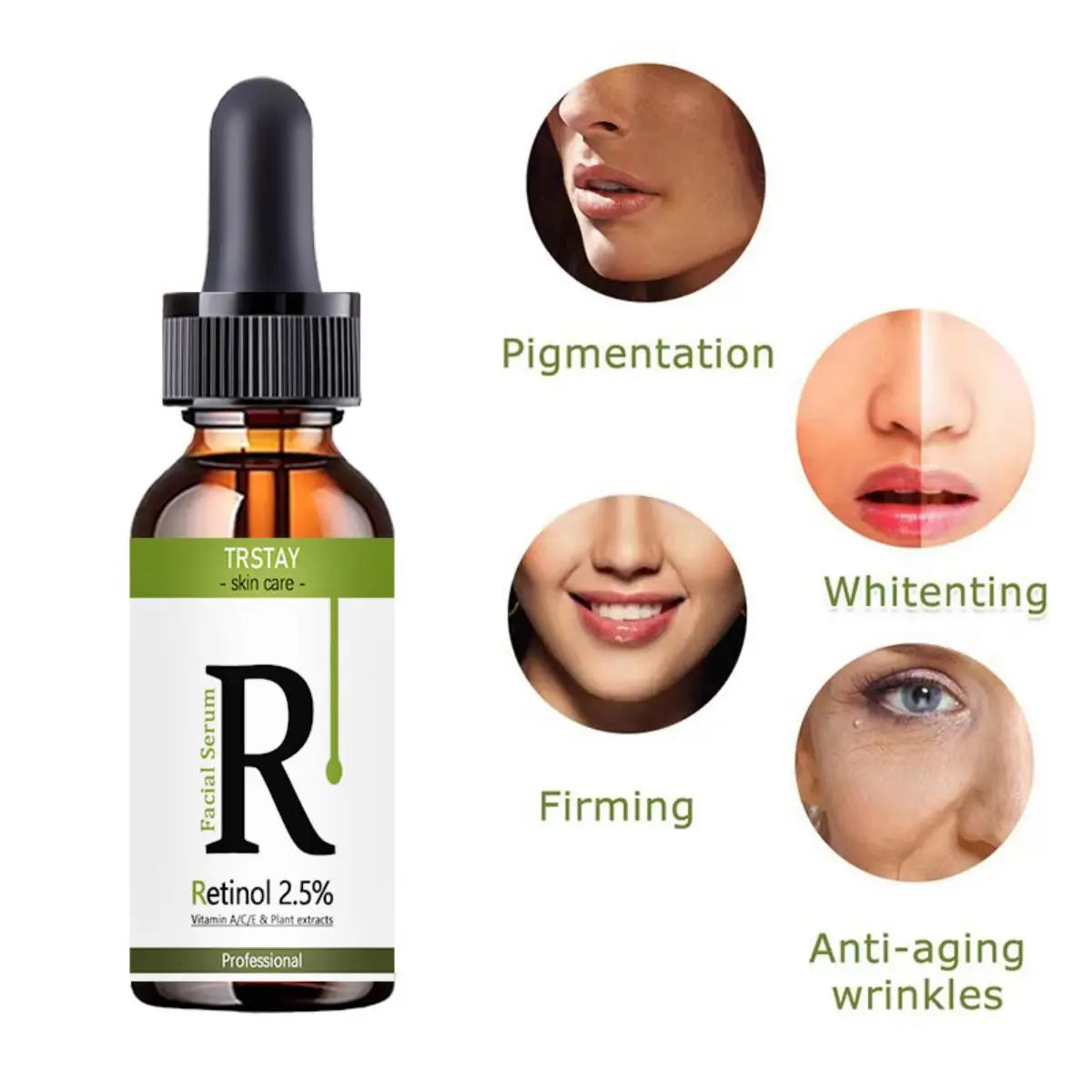 TRSTAY Retinol & Vitamin C Face Serum – Brighten & Moisturize