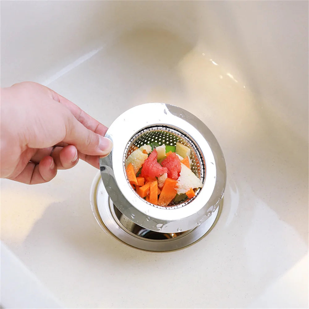 Strainer Stainless Steel Sink Stopper Innovative Practical Design Mess-Free Draining Strainer for Kitchens Restaurants Sewer Peaceful Pleasures Health and Wellness