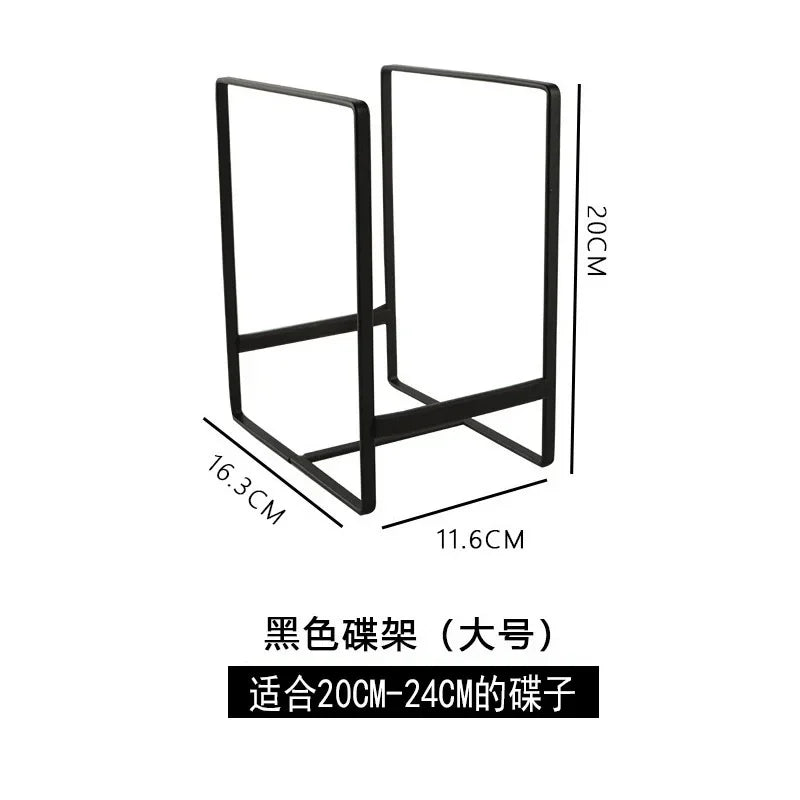 Iron Dish Drain Rack – Japanese Style Countertop Plate Holder