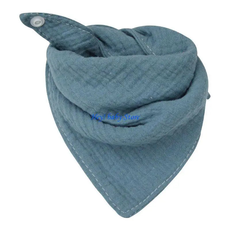Soft Cotton Triangular Baby Bib | Breathable Drool Feeding Scarf