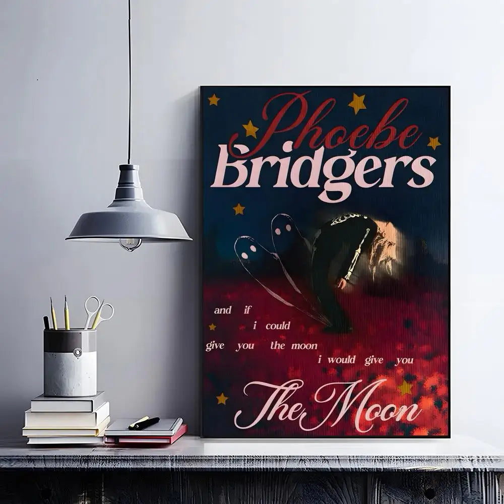 Phoebe Bridgers Poster – HD Waterproof Self-Adhesive Wall Art Music Wall Poster Peaceful Pleasures Health and Wellness