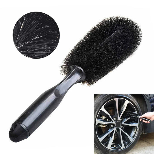 Car Wheel Brush Tire Cleaning Brushes Tools Car Rim Scrubber Cleaner Duster Handle Motorcycle Truck Wheels Car Detailing Brush Peaceful Pleasures Health and Wellness