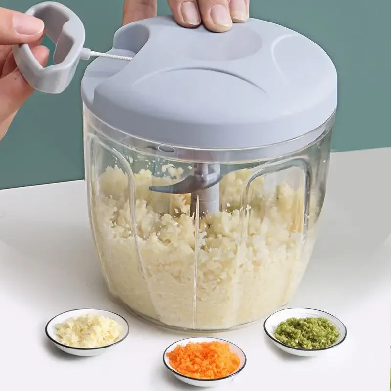 Manual Food Chopper – Garlic & Vegetable Cutter | 500ml/900ml