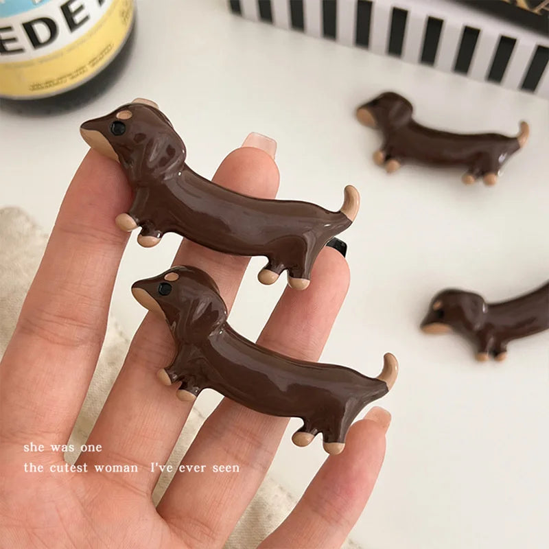 Cute Cartoon Puppy Hair Barrettes – Side Clip Hairpins