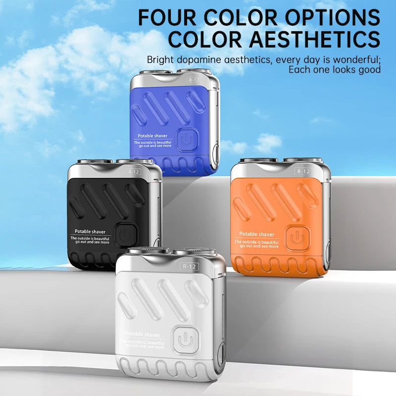 Mini Dual Head Rotary Electric Shaver | Type-C Waterproof Travel