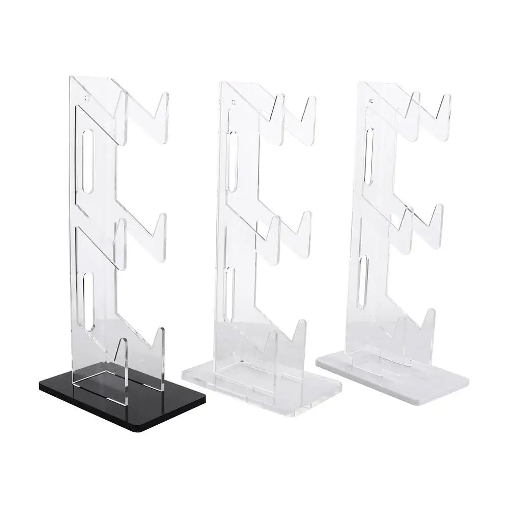 Durable Acrylic 3-Layer Controller Holder Black Transparent Game Handle Display Stand White Universal Headphone Peaceful Pleasures Health and Wellness