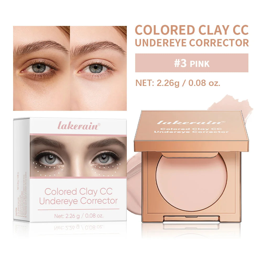 CC Clay Under Eye Corrector – Waterproof Full Coverage Powder Under Eye Corrector Peaceful Pleasures Health and Wellness 3Pink