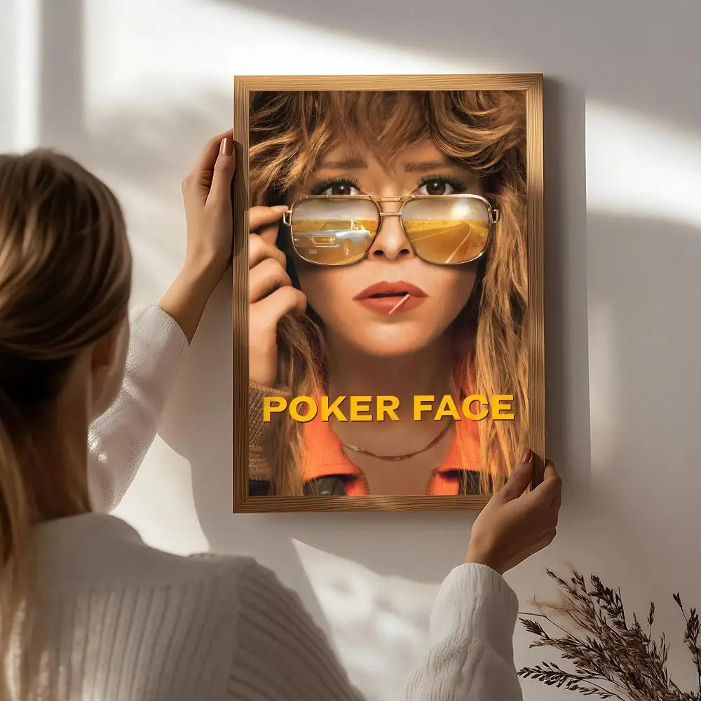 Poker Face TV Poster – HD Self-Adhesive Waterproof Wall Art Wall Art Poster Peaceful Pleasures Health and Wellness White6 40X50cmNoframe