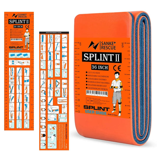 First Aid Splint 36/18"X4.3" SANKE RESCUE Wrista Thumb Support Brace Tendonitis Arthritis ifak Protector Guard Right Left Hand Peaceful Pleasures Health and Wellness