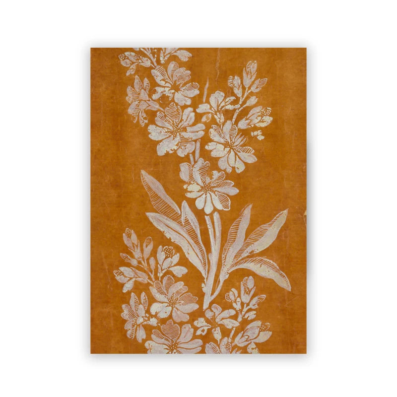 Vintage Autumn Farmhouse Landscape Canvas Print | Fall Wall Art