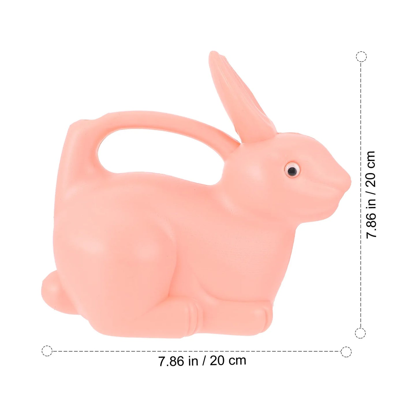 Rabbit Shape Watering Kettle for Outdoor Gardening Safe Bpa-Free Plastic Cartoon Watering Can Non-Damaging Peaceful Pleasures Health and Wellness