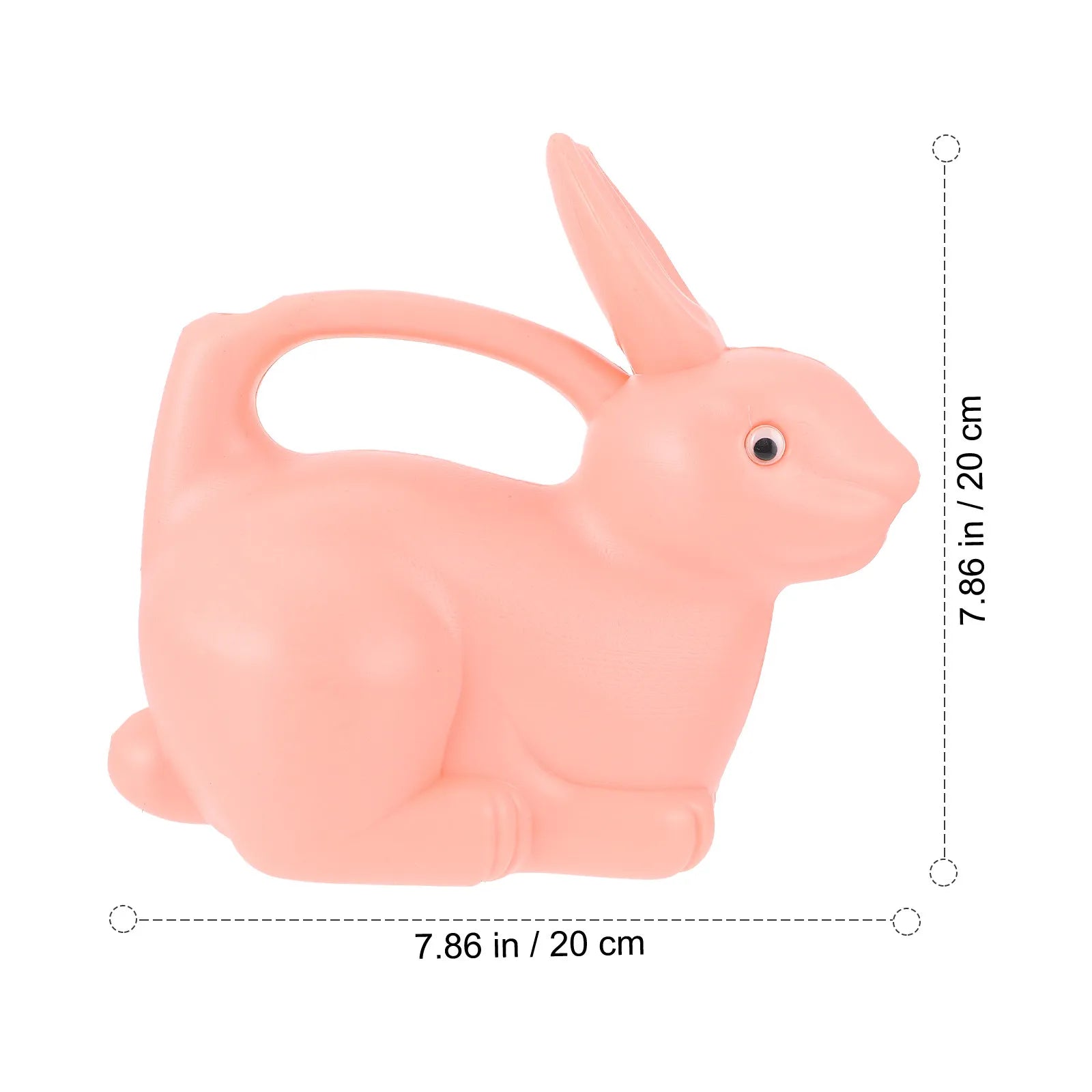 Rabbit Shape Watering Kettle for Outdoor Gardening Safe Bpa-Free Plastic Cartoon Watering Can Non-Damaging Peaceful Pleasures Health and Wellness