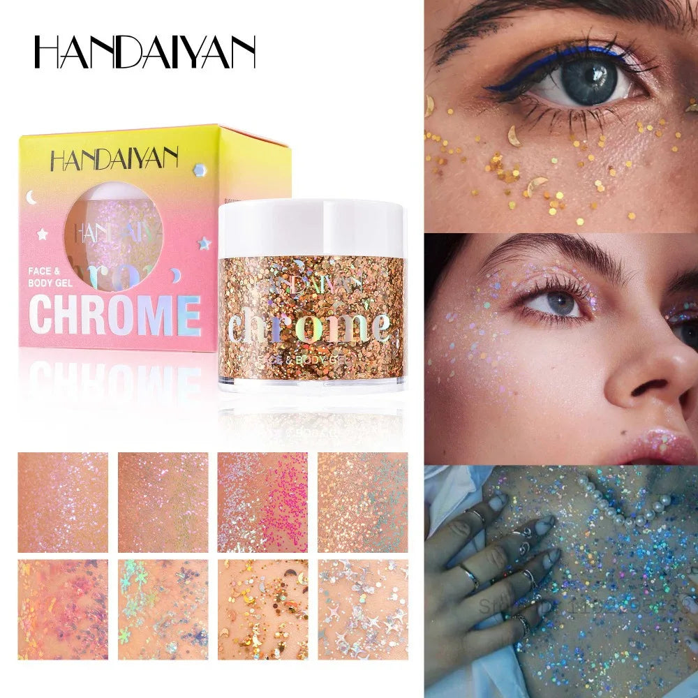 Face & Body Glitter Gel – Festival, Concert & Carnival Makeup