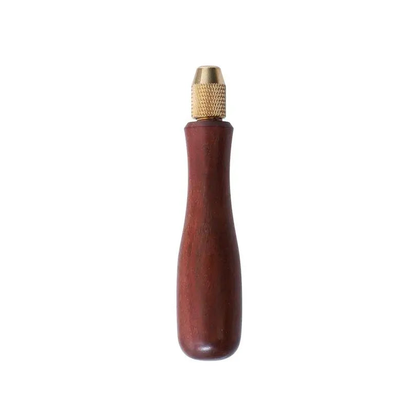 Wood File Handle Brass Collet Chuck – Metal & Jade Polishing DIY File Handle Accessory Peaceful Pleasures Health and Wellness A1