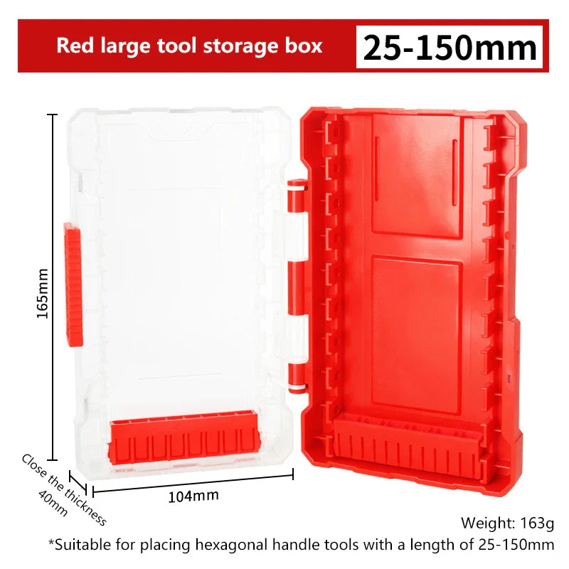 Portable Hex Drill Bit Case – 5 Sizes, Water-Resistant Storage