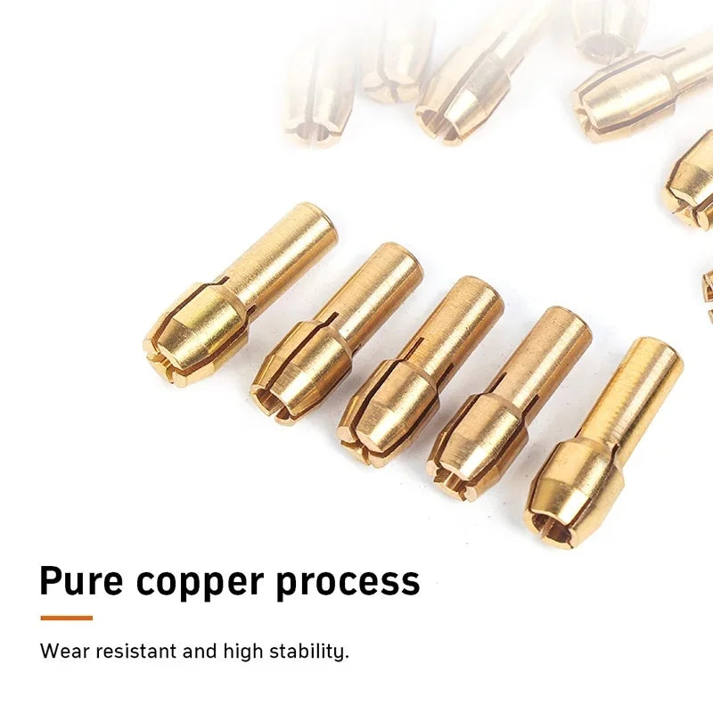 Lot Mini Drill Brass Collet Chuck Dremel Rotary Tool 0 5- Nut