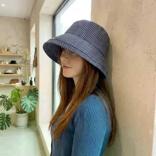 Women's Plaid Bucket Hat | UV Shield Breathable Summer Sun Cap Bucket Hat Oasis Select